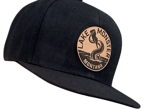 Snapback cap with Leather Patch image 0