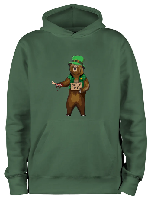 Butte Irish Hitchhiker Bear | Hoodie image 0