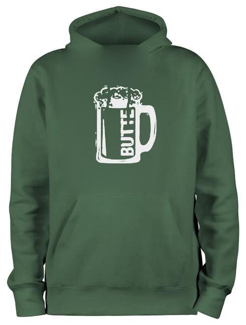 Butte Beer Mug hoodie in Heathered Kelly Green