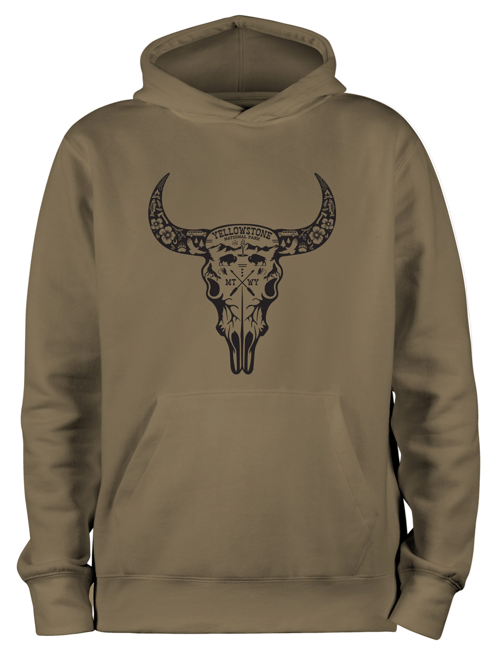 Yellowstone Bison Skull | Hoodie