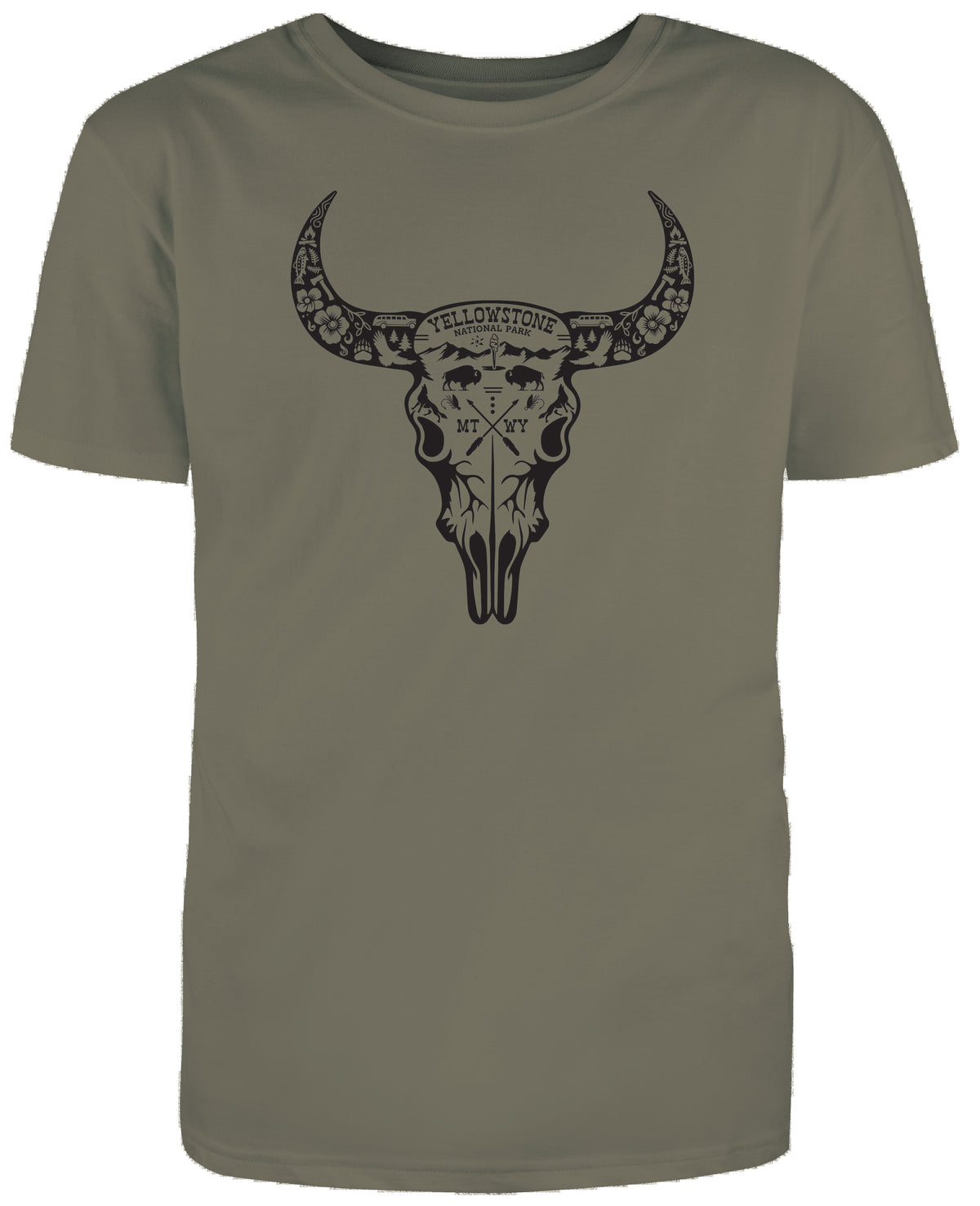 Yellowstone Bison Skull | T-Shirt