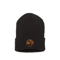 Lake Monster YP Classics beanie in Black with OG Logo leather patch