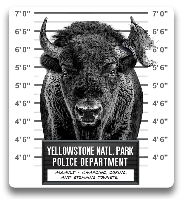 Yellowstone Mugshot Bison | Sticker