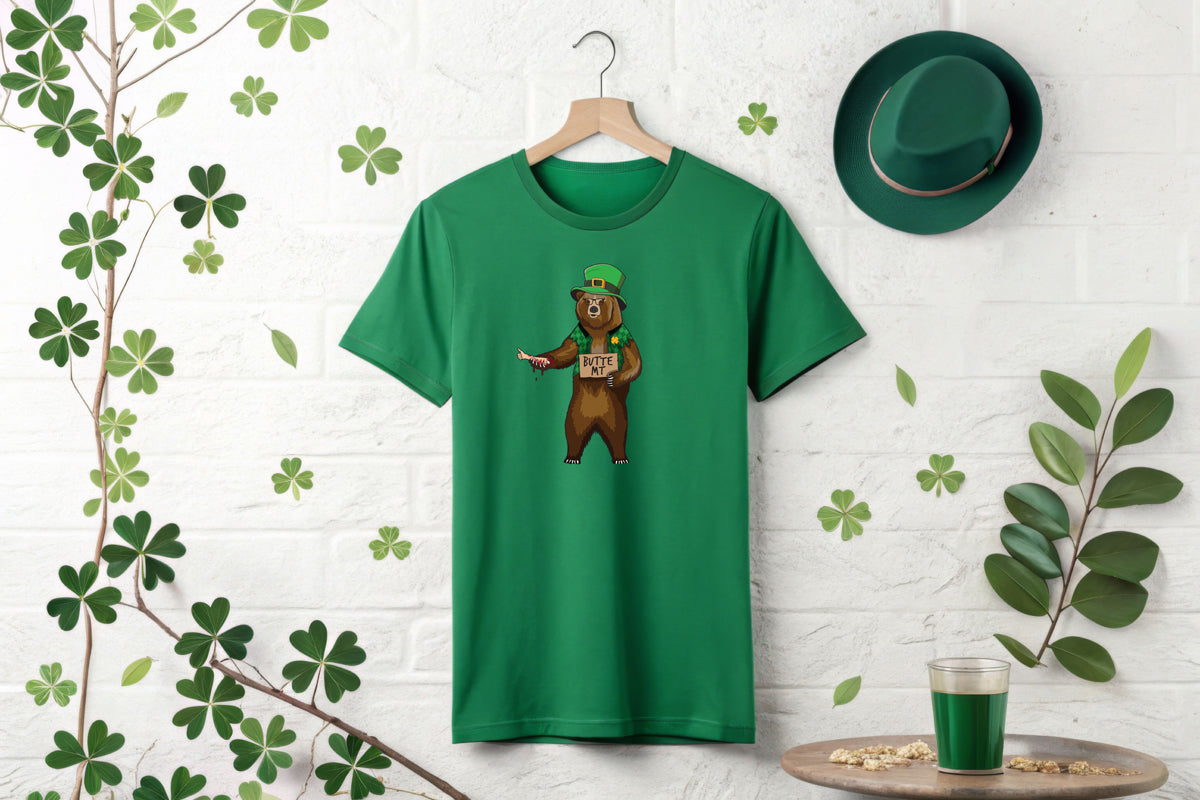 Butte Irish Hitchhiker Bear | T-Shirt