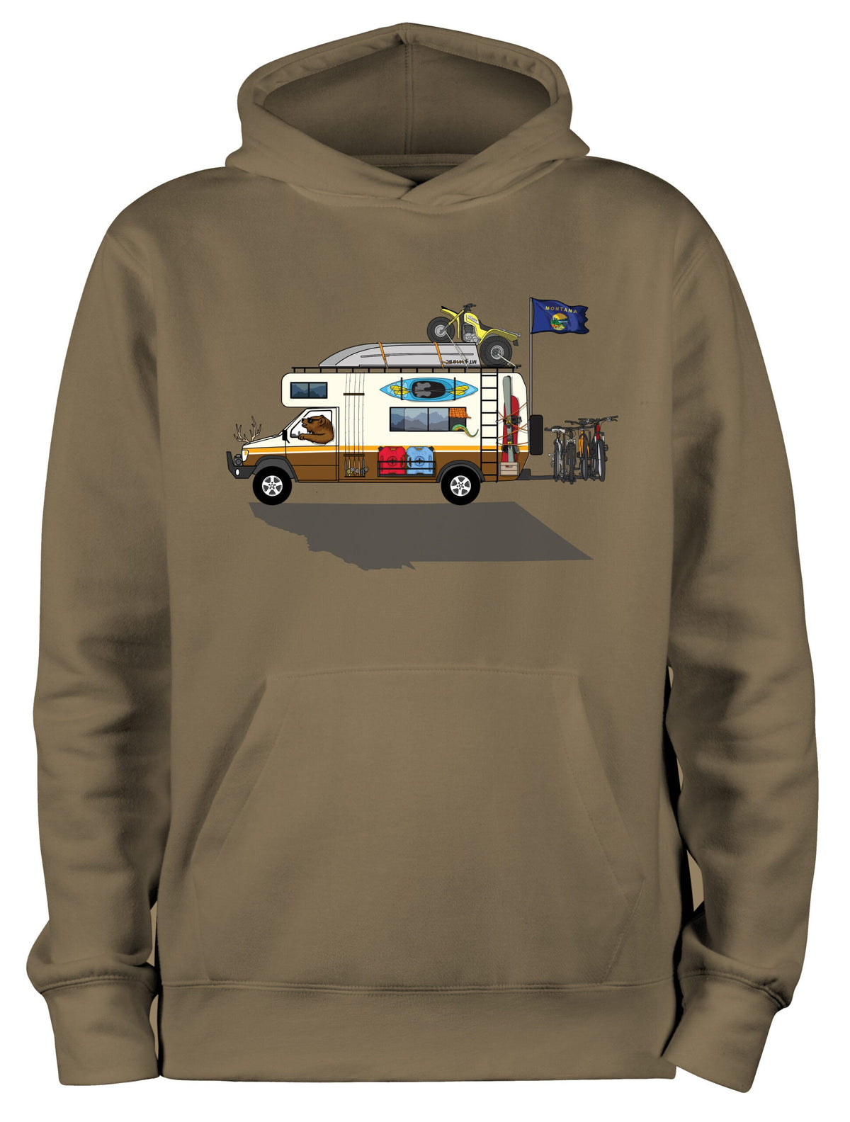 Ramblin' Man Hoodie in tan by Lake Monster Montana