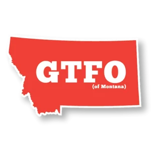 "GTFO" sticker