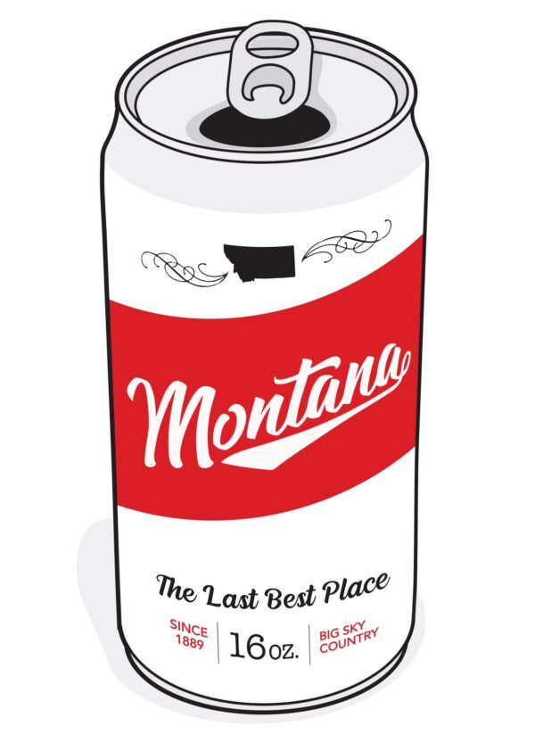 Montana Beer Can | Sticker