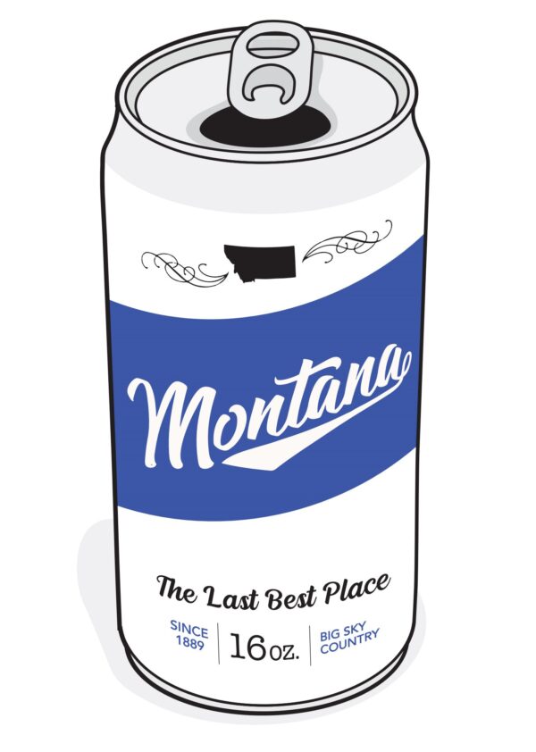 Montana Beer Can | Sticker - Image 2