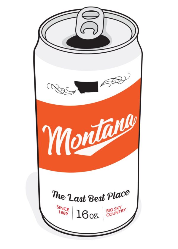 Montana Beer Can | Sticker - Image 3