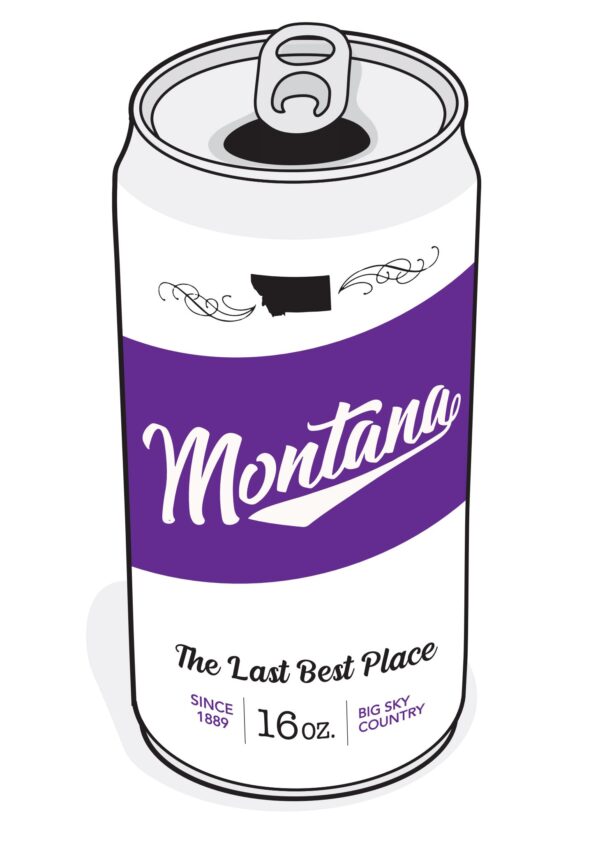 Montana Beer Can | Sticker - Image 4