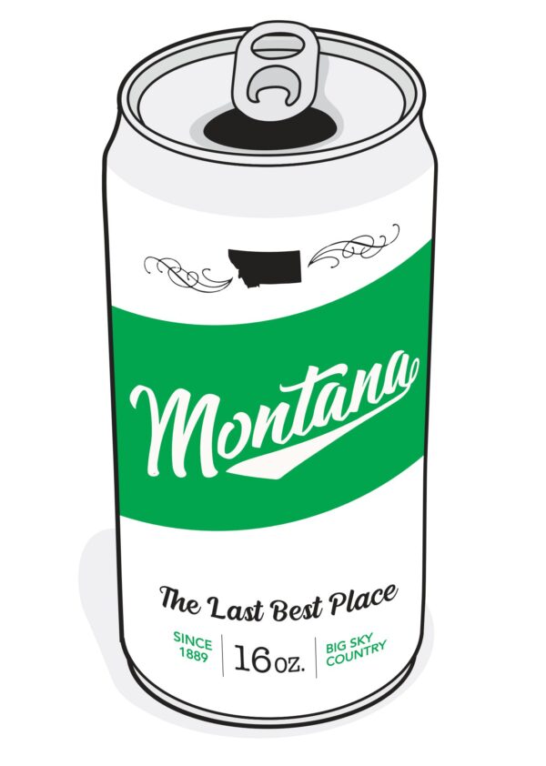 Montana Beer Can | Sticker - Image 5