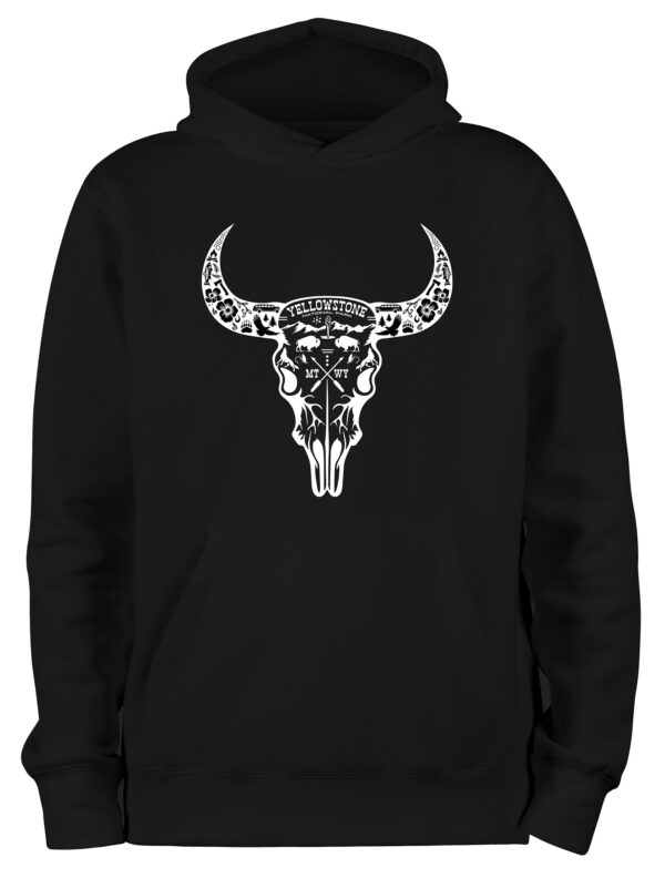 Yellowstone National Park Bison Skull | Hoodie